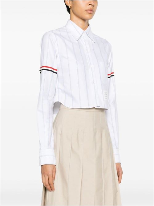 Striped crop shirt THOM BROWNE | FLL183OF0660100